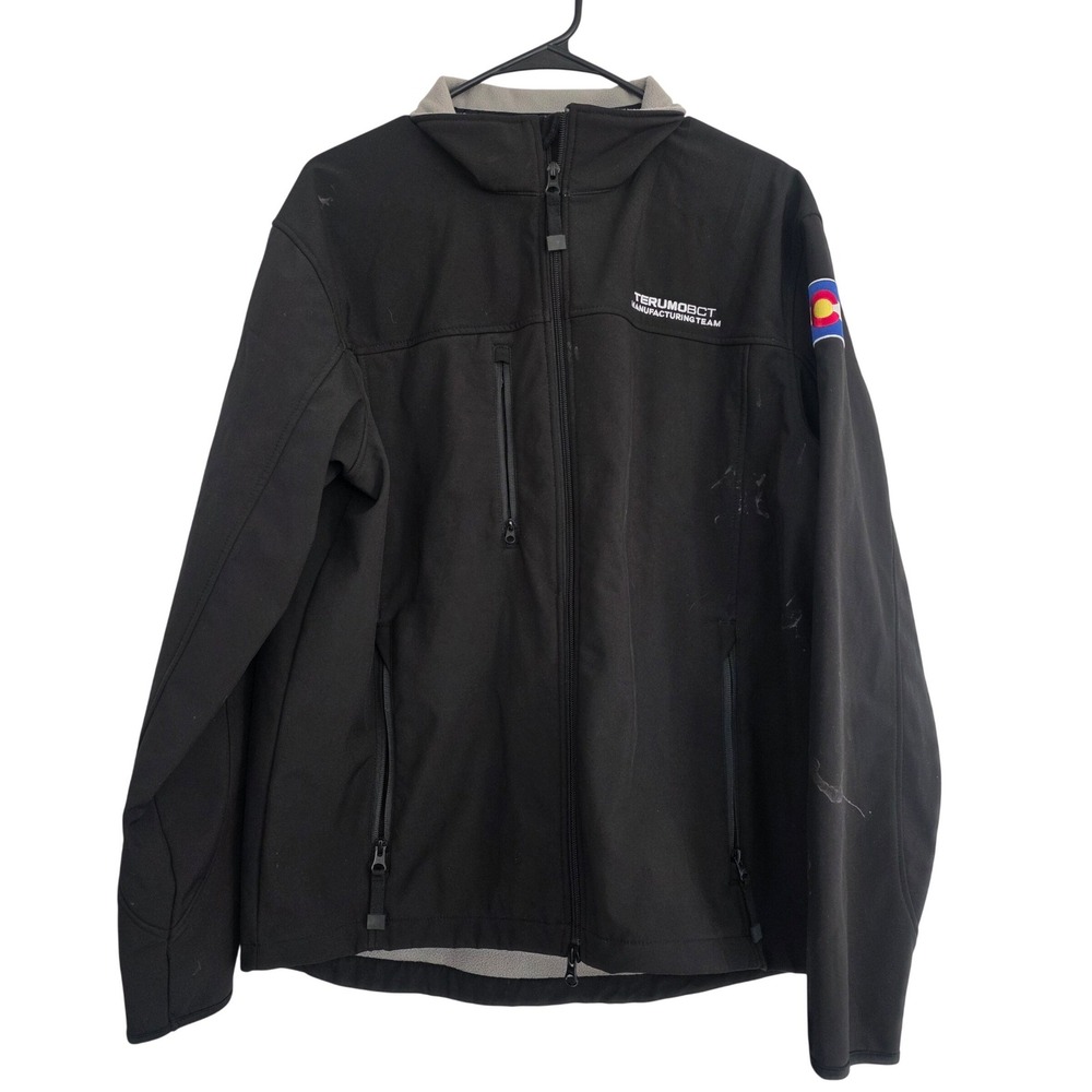 Port Authority Black Full Zip Softshell Jacket Colorado Terumo Manufact Team L